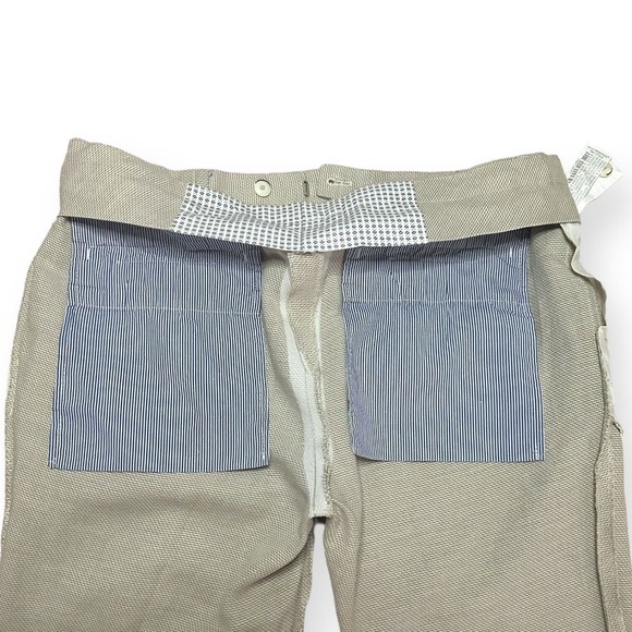 ZARA MAN Slim Ankle Business Casual Pants Trousers Mid Rise Twill Beige 31 - Picture 10 of 14